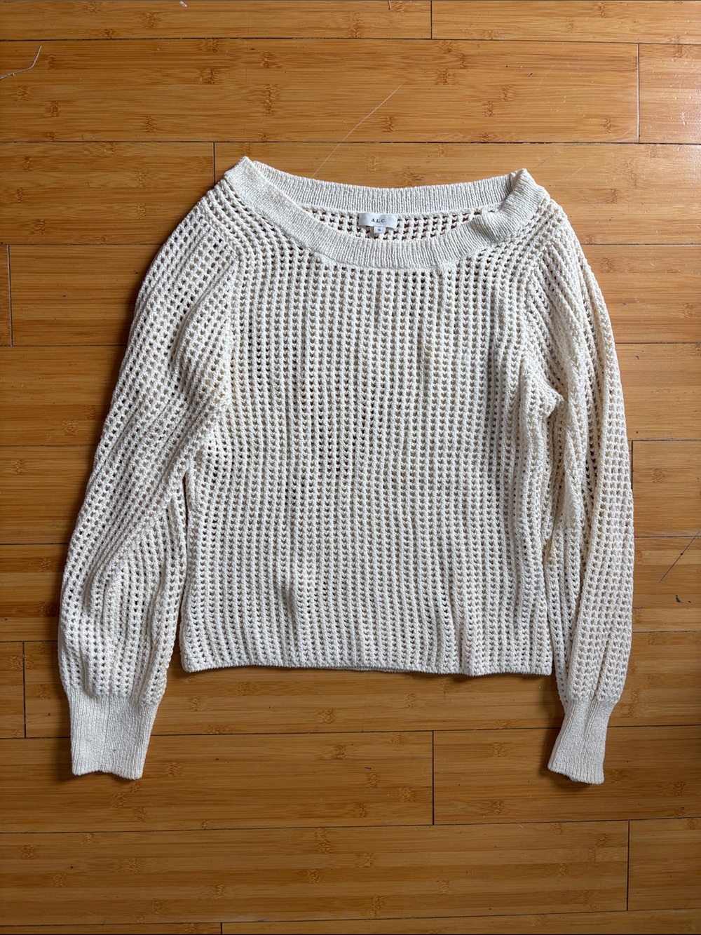 ALC Open-Knit Cream Sweater